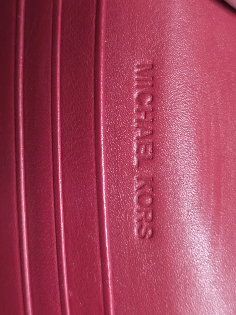 Michael Kors studded leather compact bifold wallet